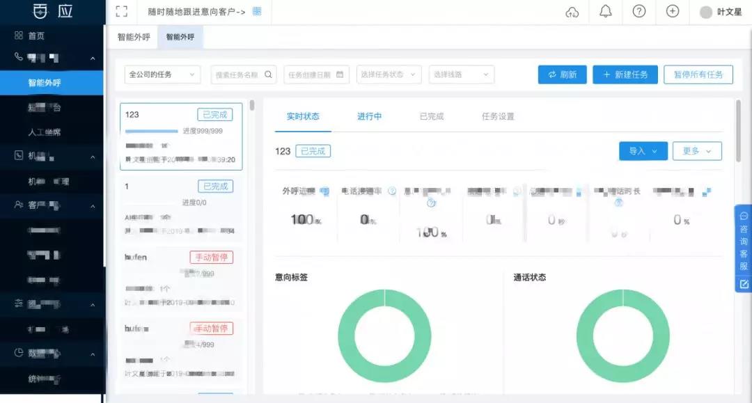 百应PC后台(旧版):视觉焦点较混乱,整体内容拥挤